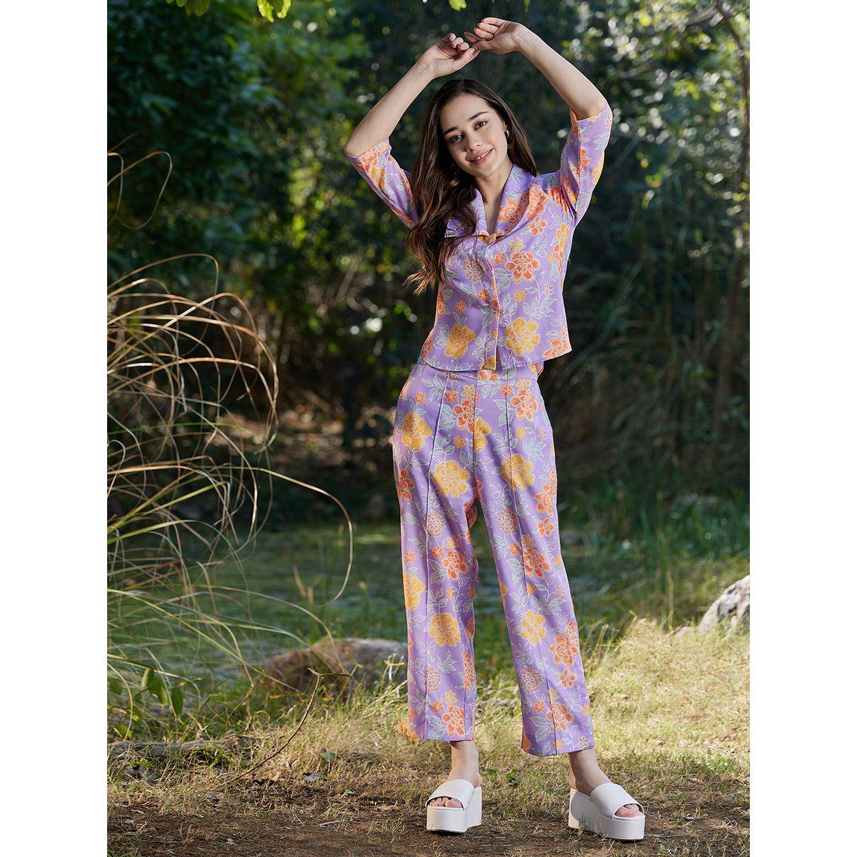 Athena X Styli  Floral Print Shirt & Trousers Co-Ords-women-clothing-coordsets-image-8