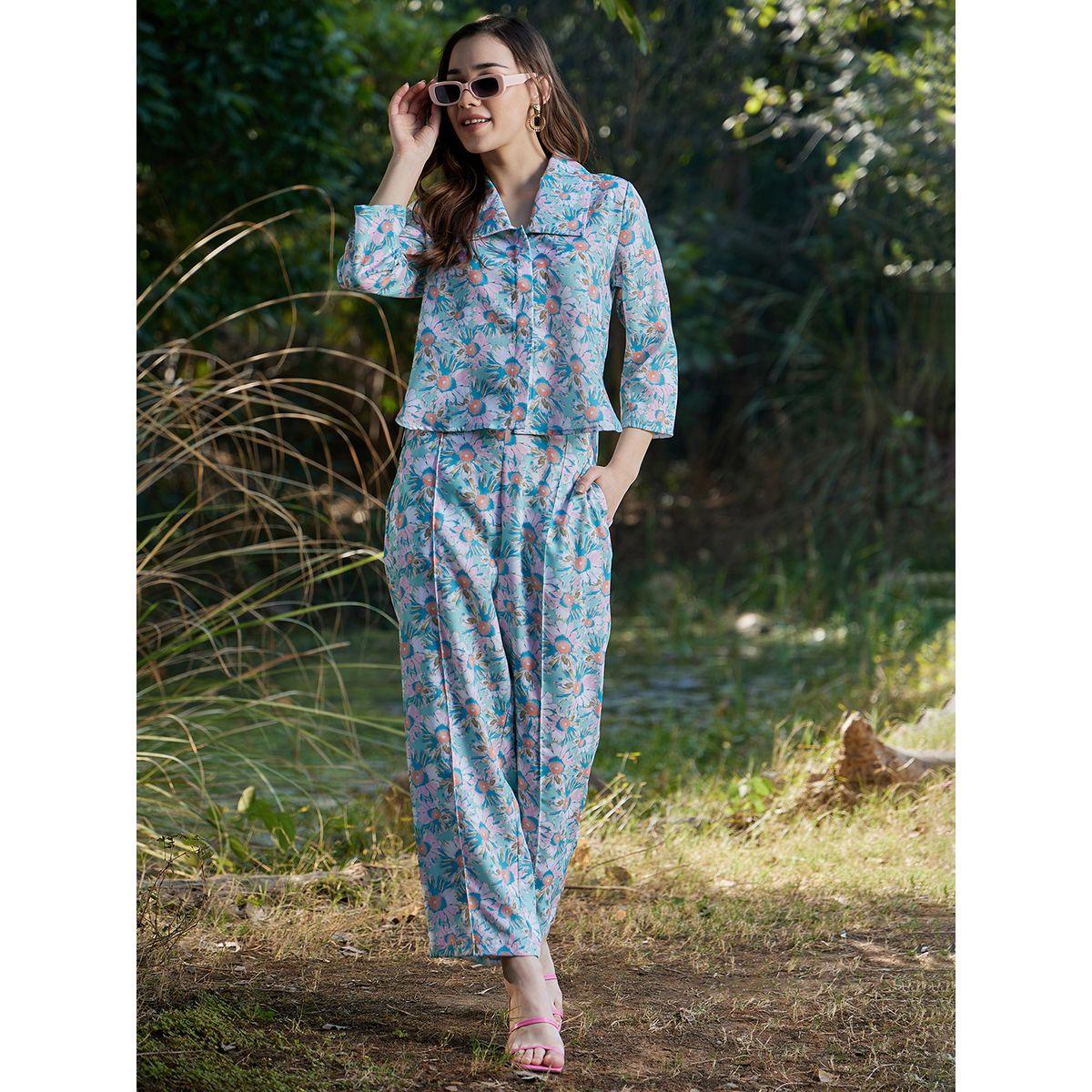 Athena X Styli  Floral Print Shirt & Trousers Co-Ords-women-clothing-coordsets-image-6