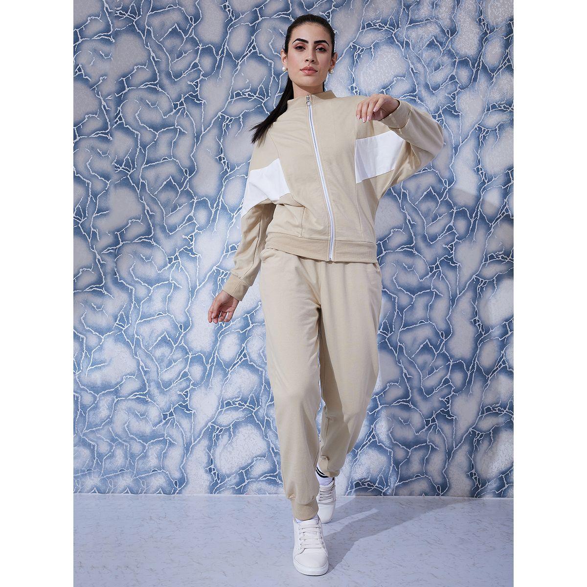طقم منسق من جوغر وسويت شيرت بنمط كتل الالوان أثينا × ستايلي-women-clothing-coordsets-image-1