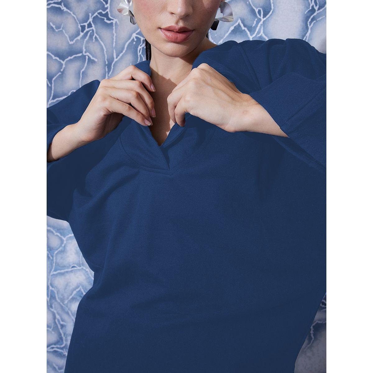 Athena X Styli  Solid Relaxed Fit Top & Fleece Trousers Co-Ords-women-clothing-coordsets-image-4