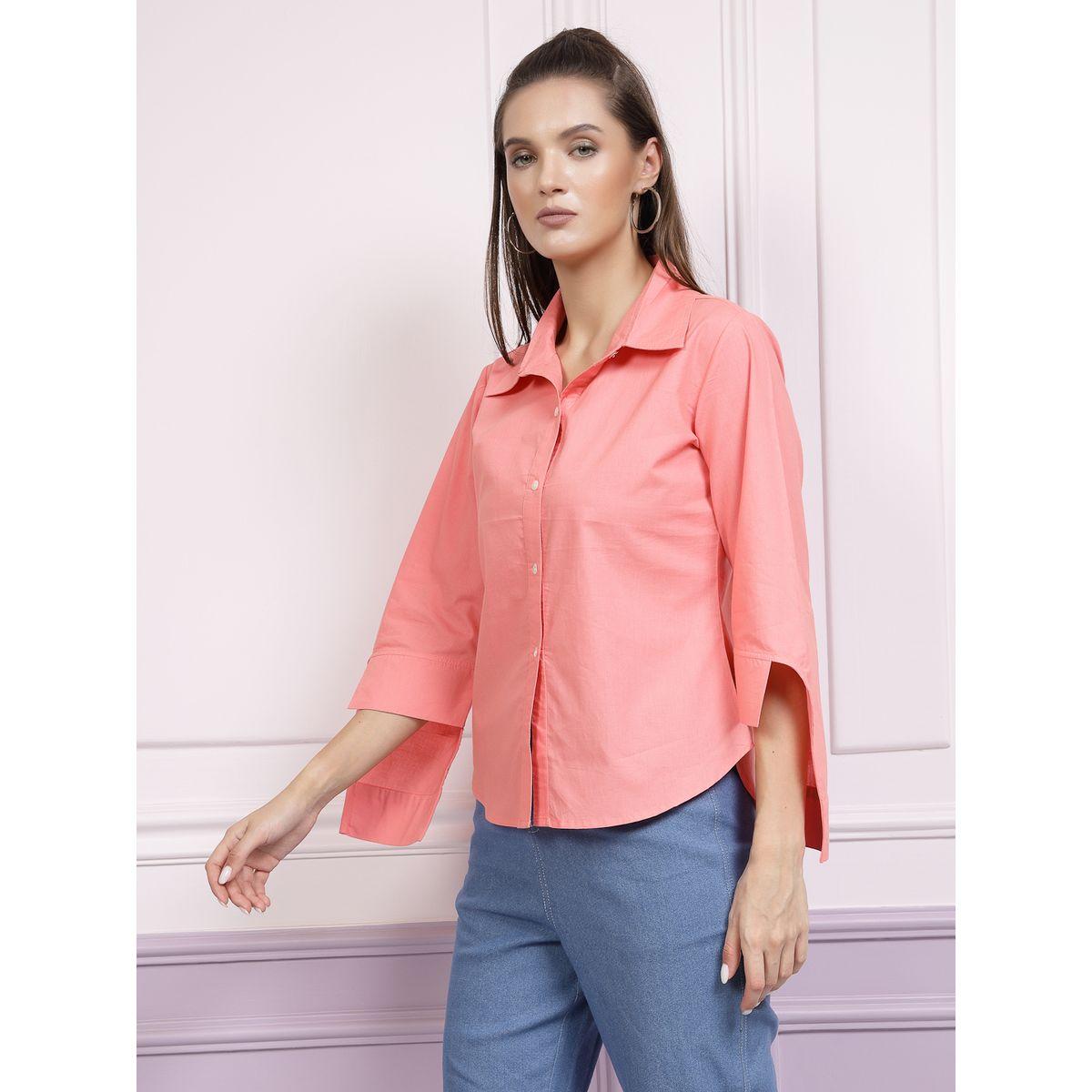 بلوزة بحافة غير متماثلة الطول مع اكمام مكبلة أثينا × ستايلي-women-clothing-shirtsandblouses-shirts-image-7