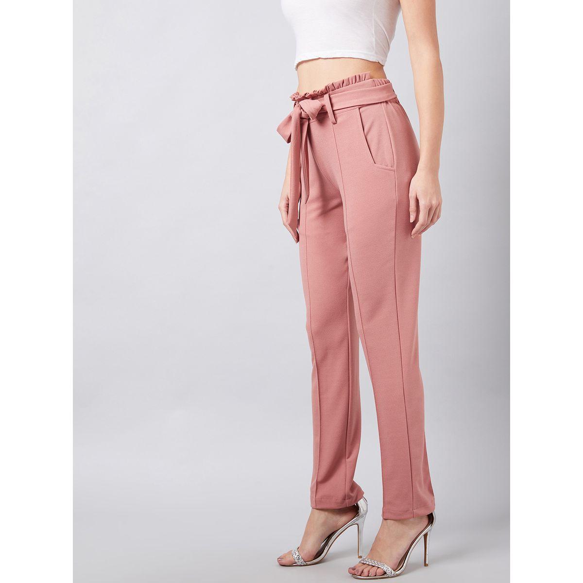 بنطال بقصة سليم فت مع حزام خصر أثينا × ستايلي-women-clothing-bottoms-trousers-image-3