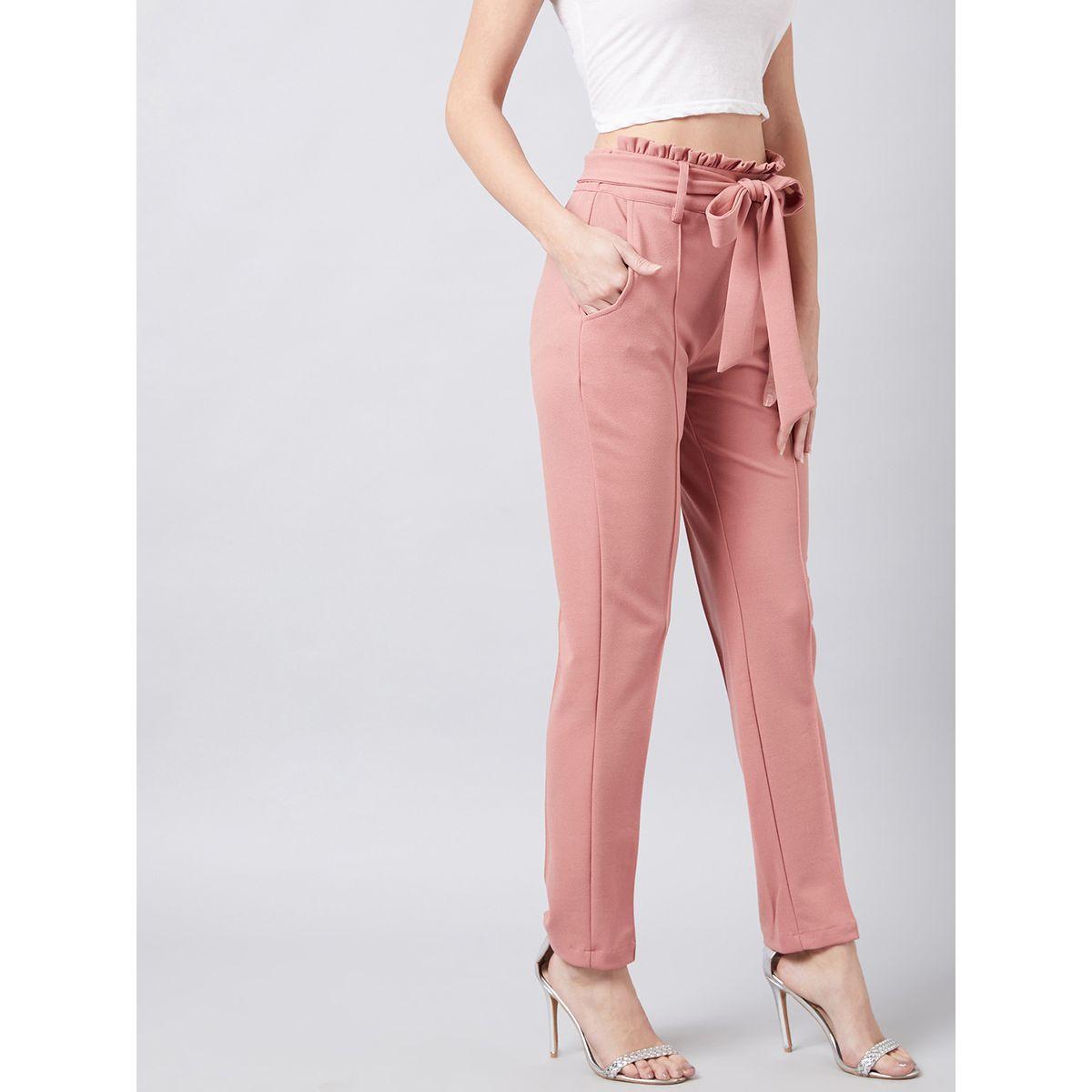 بنطال بقصة سليم فت مع حزام خصر أثينا × ستايلي-women-clothing-bottoms-trousers-image-4