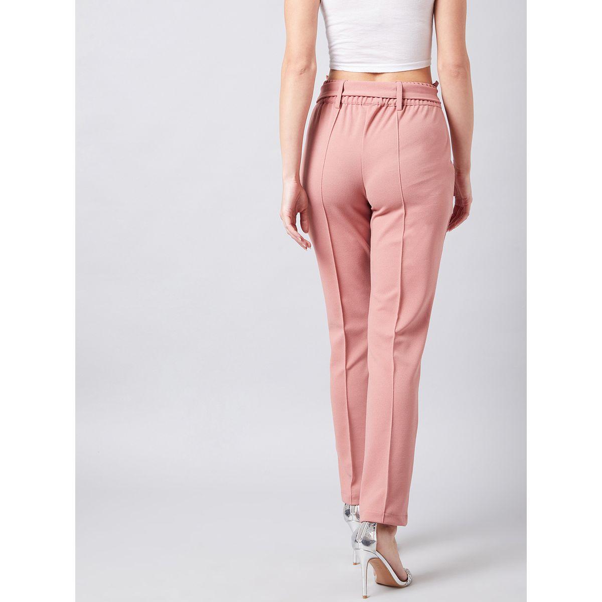 بنطال بقصة سليم فت مع حزام خصر أثينا × ستايلي-women-clothing-bottoms-trousers-image-5