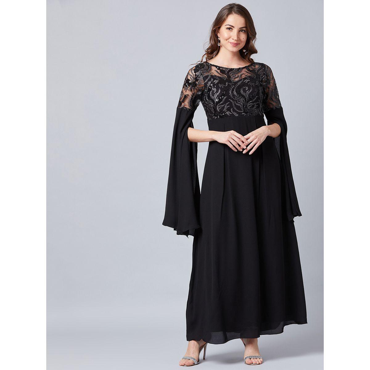 Athena X Styli  Embellished Slit Sleeves Maxi Dress-women-clothing-dresses-image-1