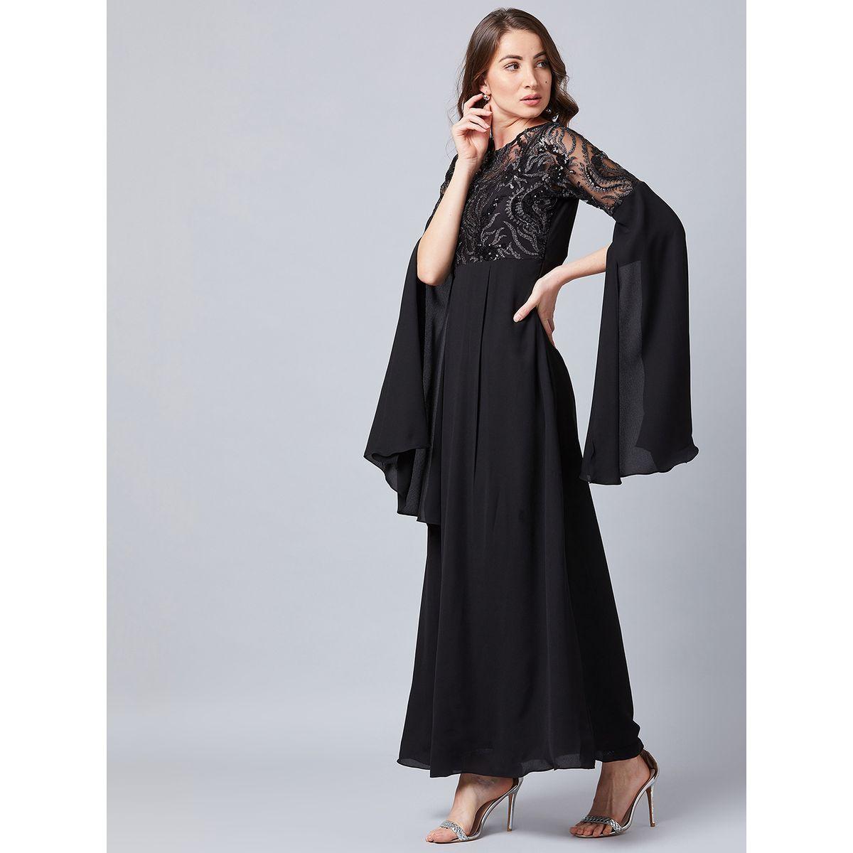 Athena X Styli  Embellished Slit Sleeves Maxi Dress-women-clothing-dresses-image-4