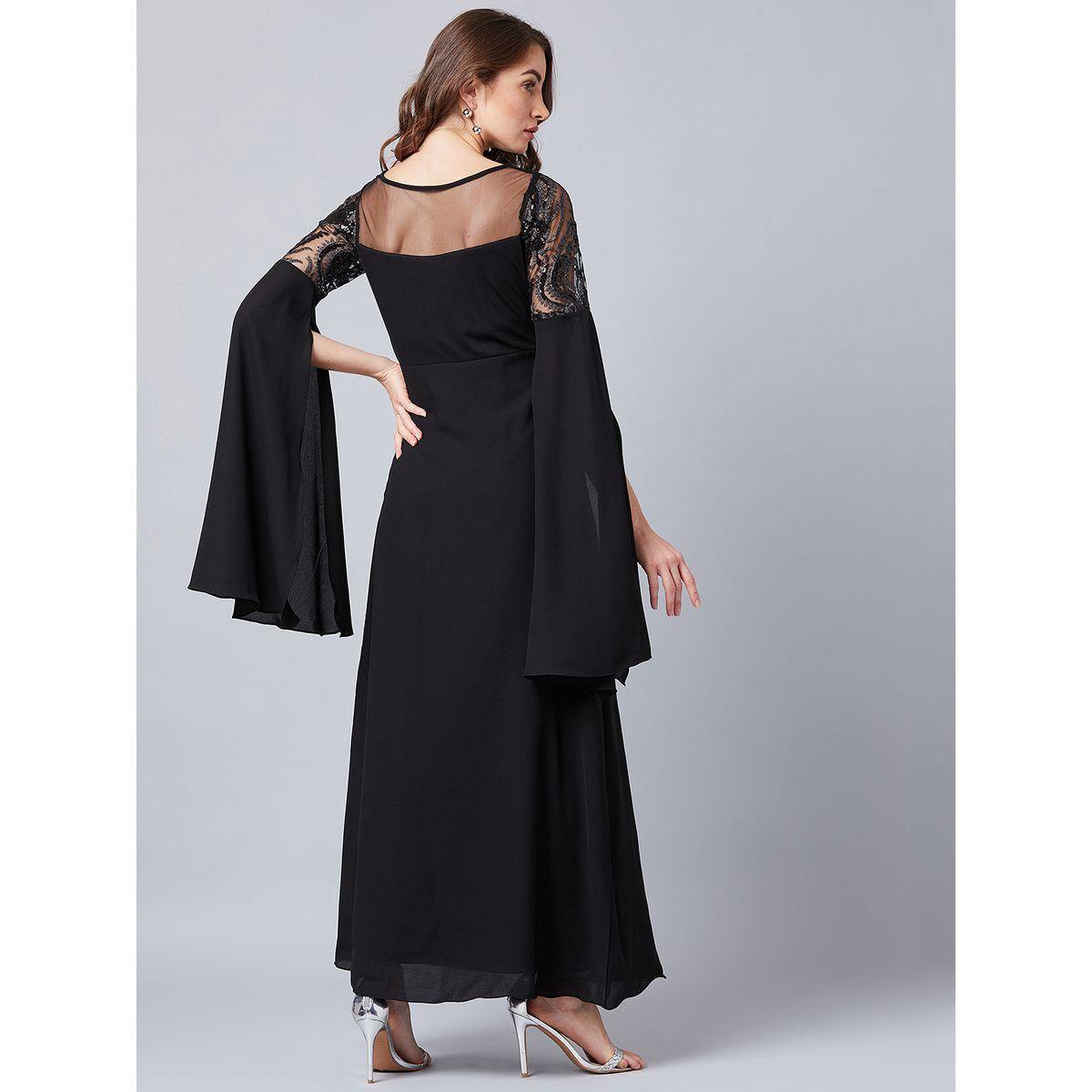 فستان طويل مع اكمام طويلة مزينة بشق أثينا × ستايلي-women-clothing-dresses-image-6
