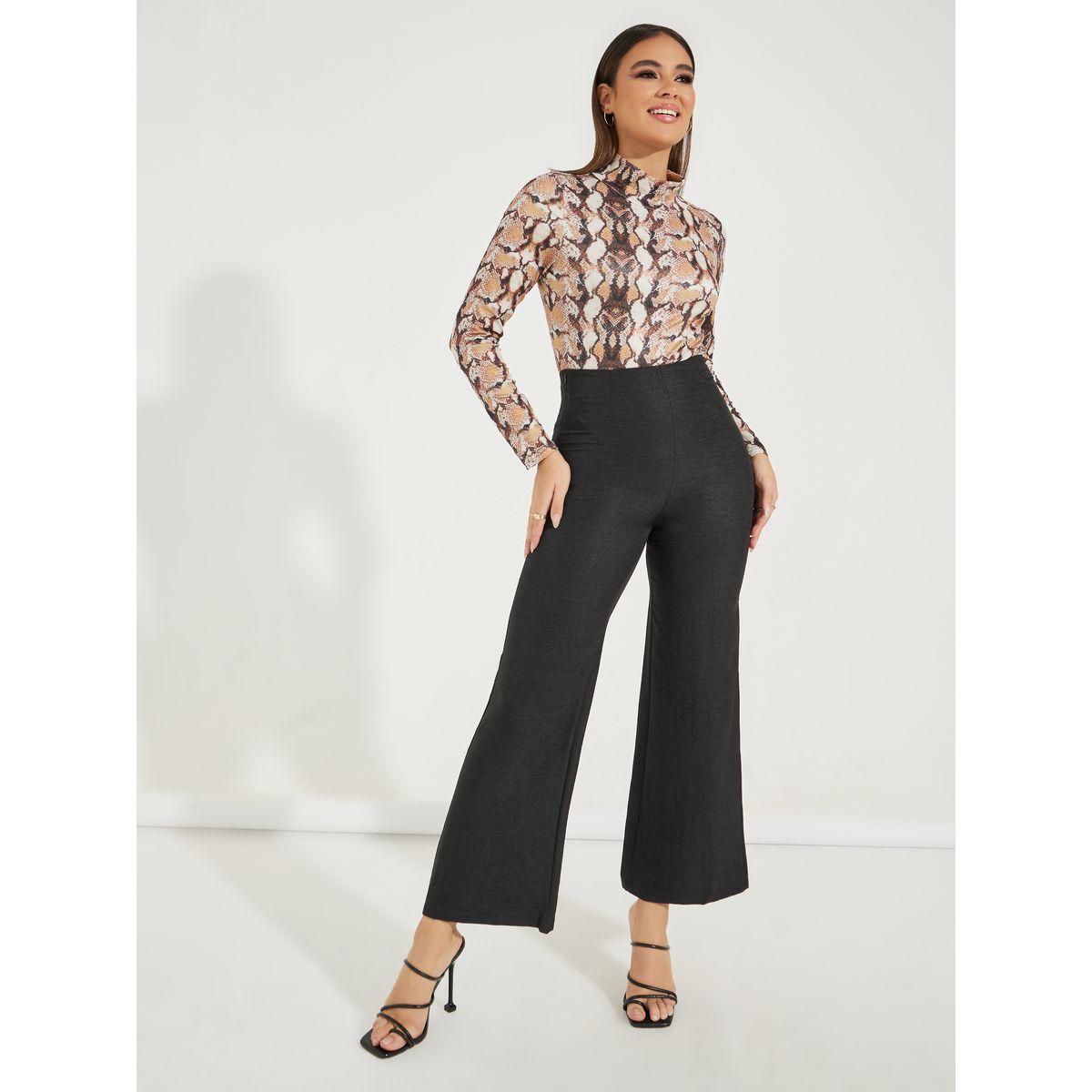 Styli Snakeskin Print High Neck Bodysuit-women-clothing-shirtsandblouses-blouses-image-2