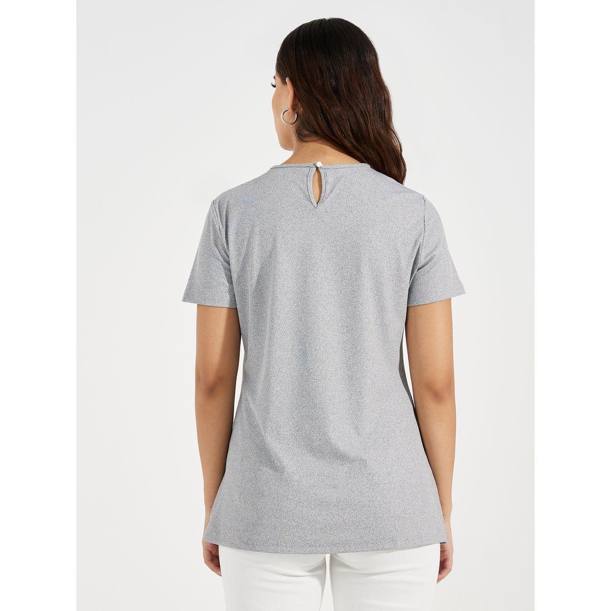 Styli Lace Front Detail Solid Knit Top-women-clothing-shirtsandblouses-blouses-image-4