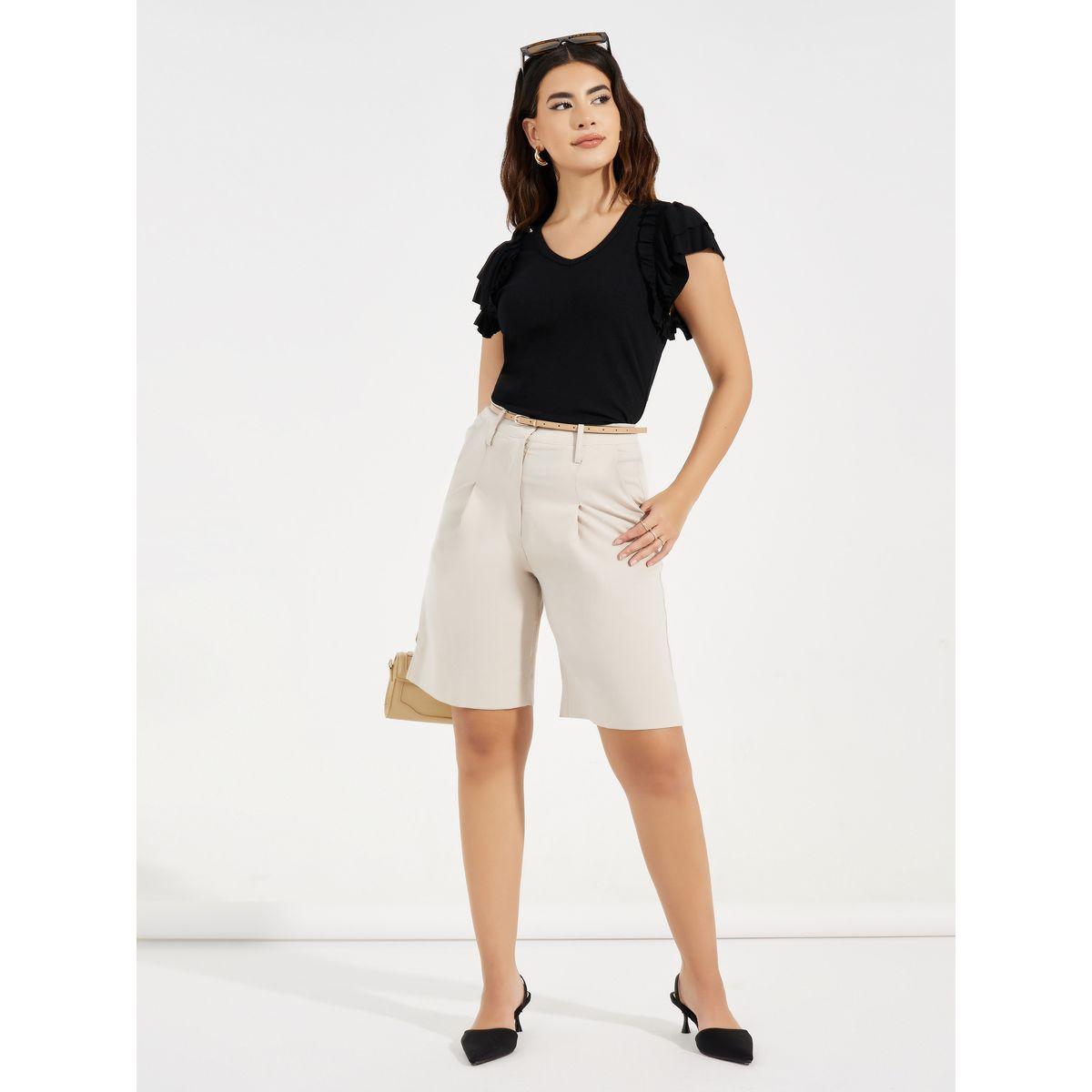 بلوزة سادة بتفاصيل محبوكة مع اكمام بكشكش-women-clothing-shirtsandblouses-blouses-image-3