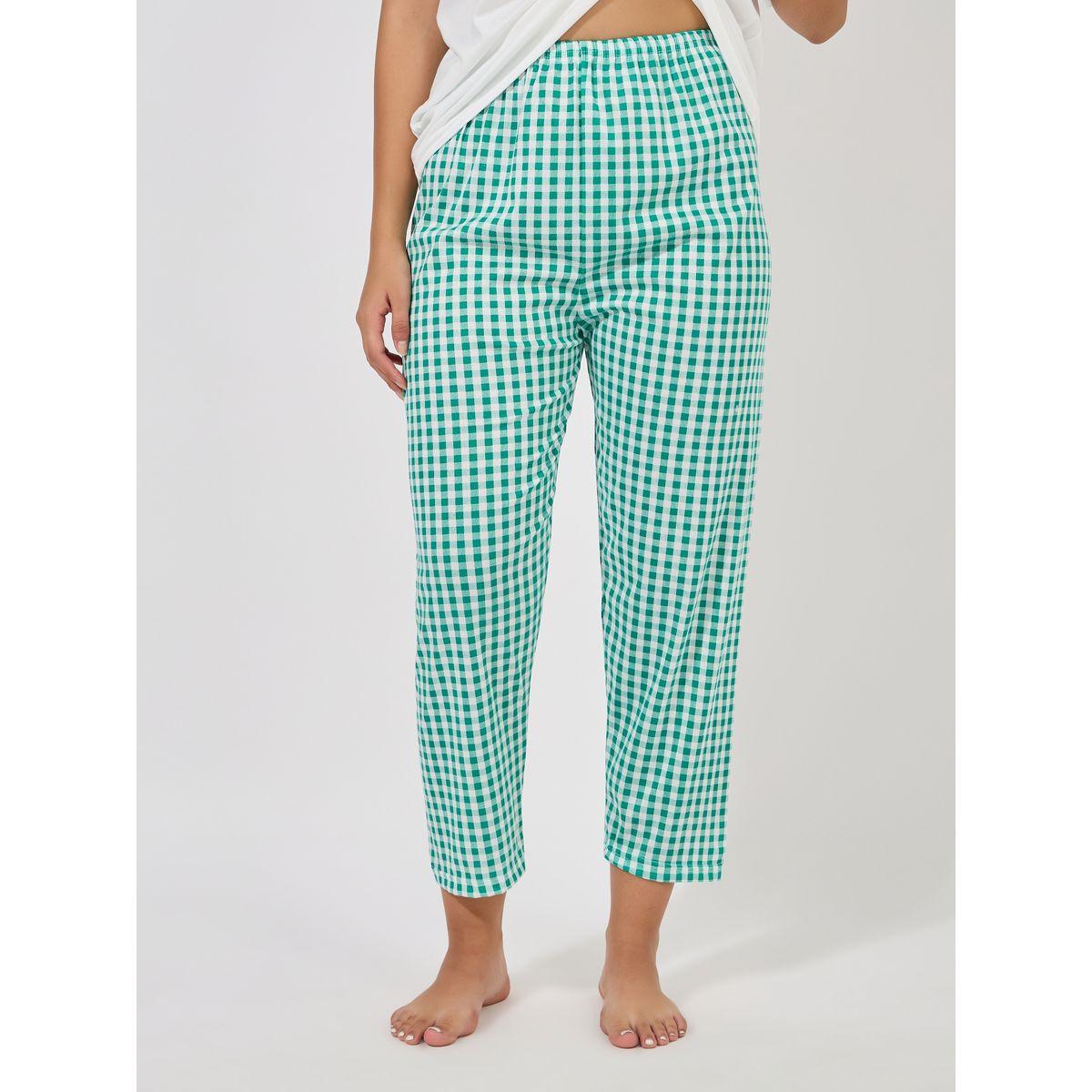 Styli Graphic Print T-Shirt & Checked Pyjama Set-women-clothing-nightwear-pyjamas-longsets-image-5