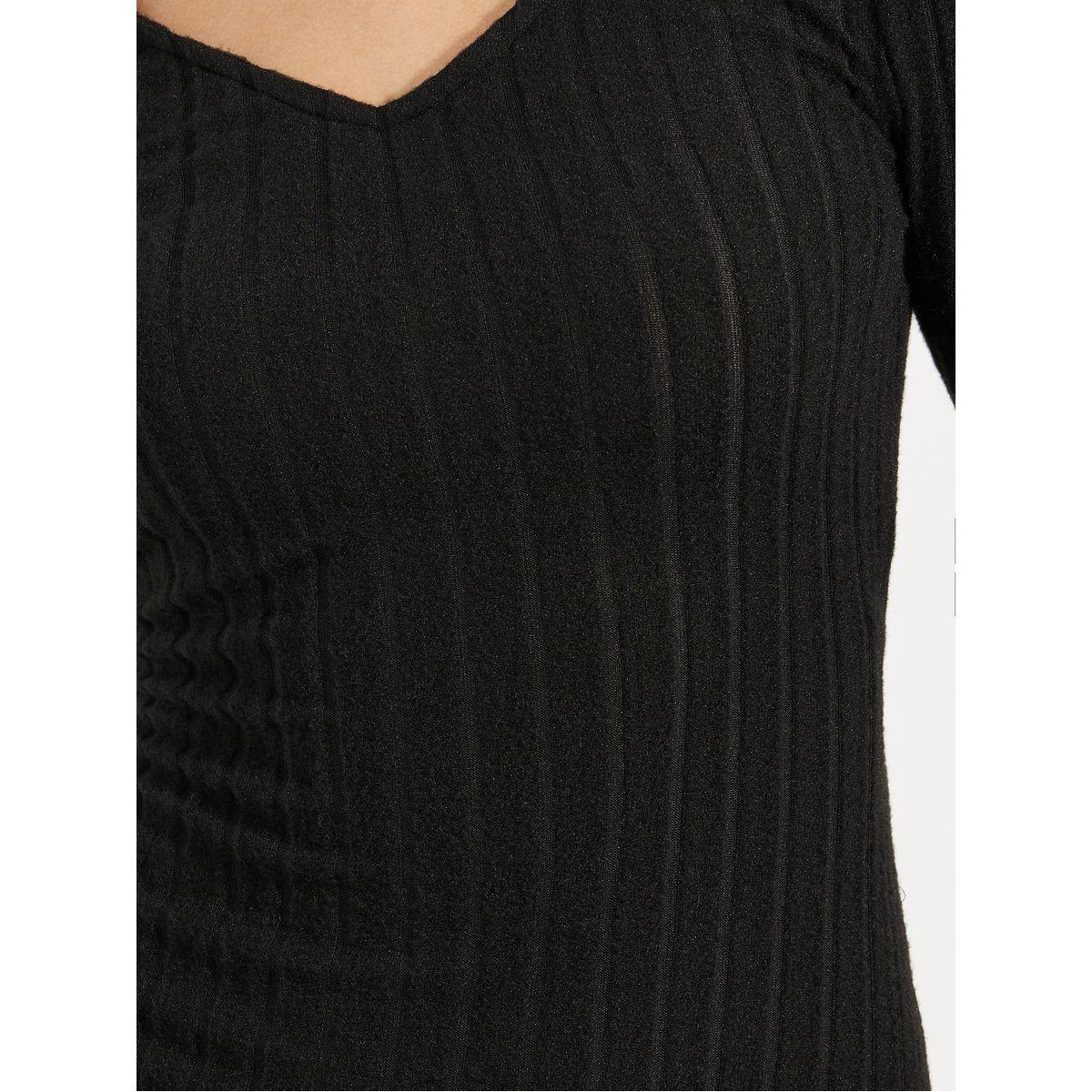 فستان ميدي ضيق بتفاصيل مضلعة-women-clothing-dresses-image-3