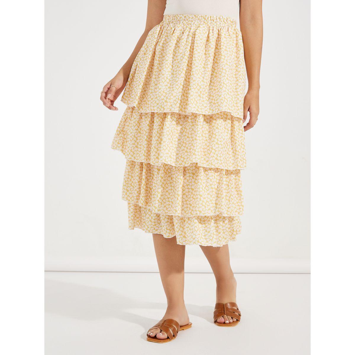 Styli Ditsy Print Layered Midi Skirt-women-clothing-bottoms-skirts-image-2