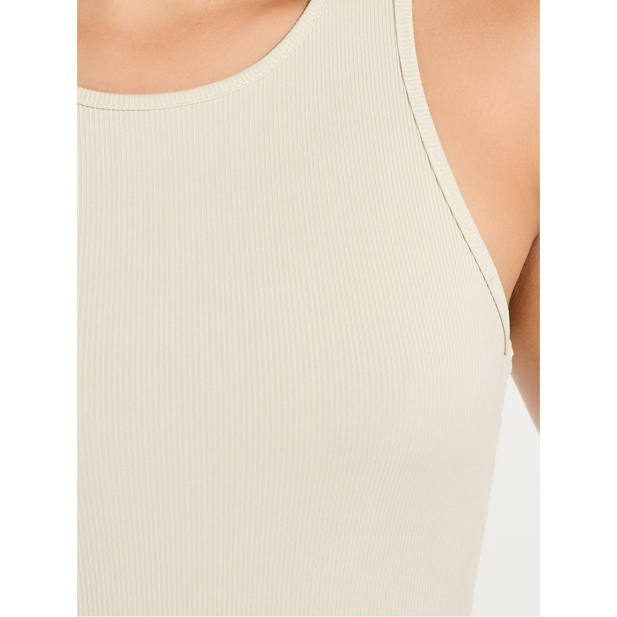 Styli Rib Round Neck Plain Bodysuit-women-clothing-tshirts-image-4