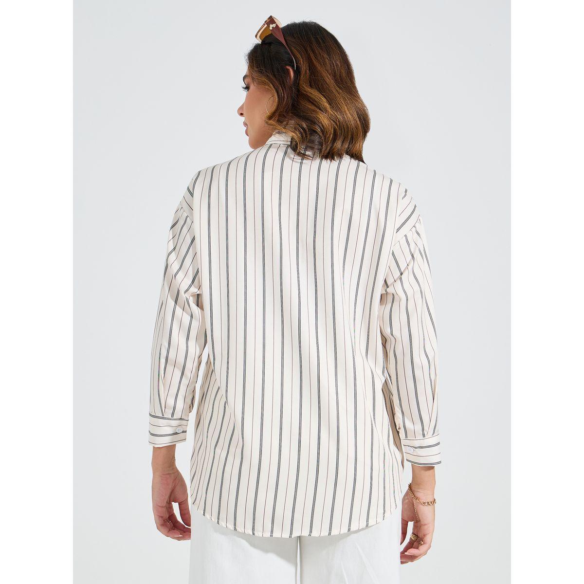 بلوزة فضفاضة مخططة بازرار غلق-women-clothing-shirtsandblouses-shirts-image-6