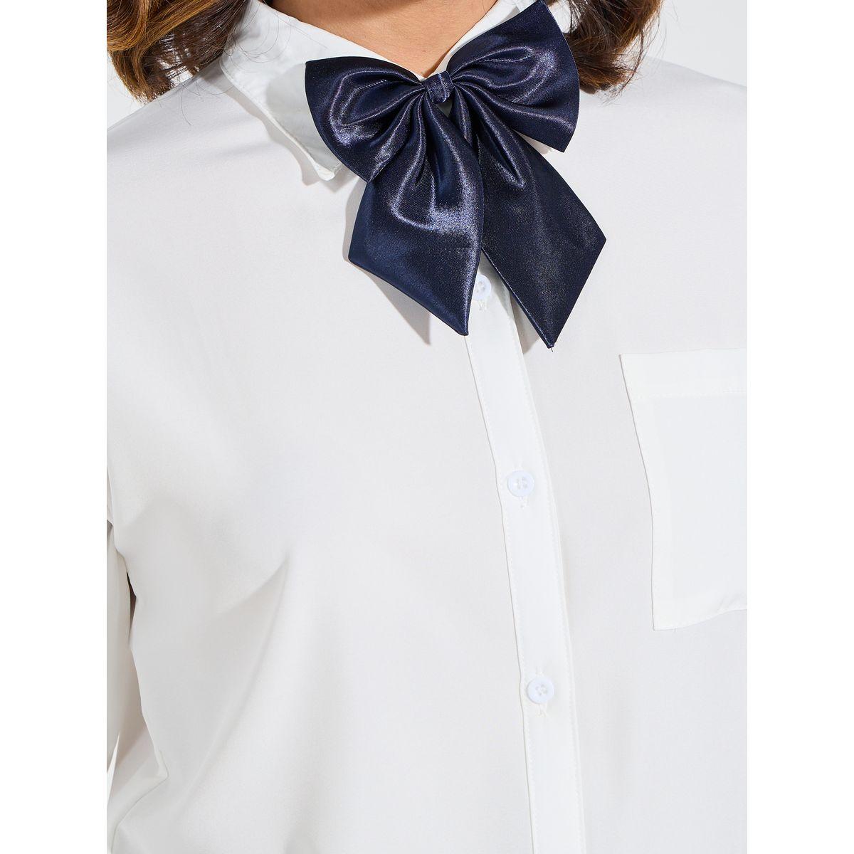 Styli Regular Fit Basic Shirt with Removable Bow-women-clothing-shirtsandblouses-shirts-image-2