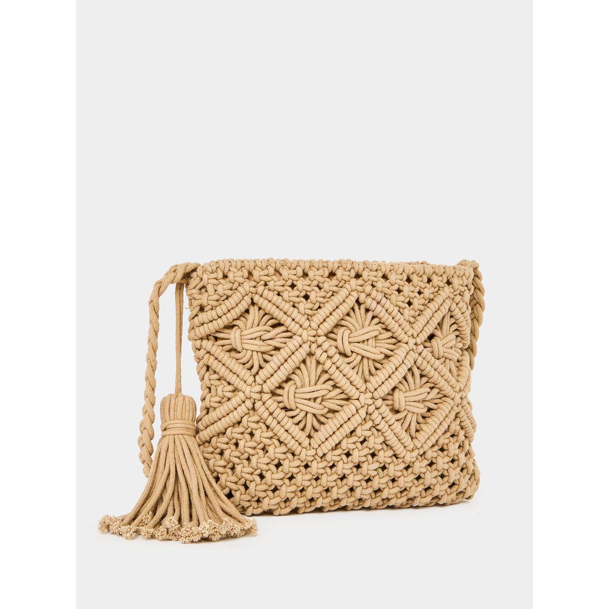 Styli Crochet Diamond Pattern Crossbody Bag-women-bagsandwallets-handbags-image-1