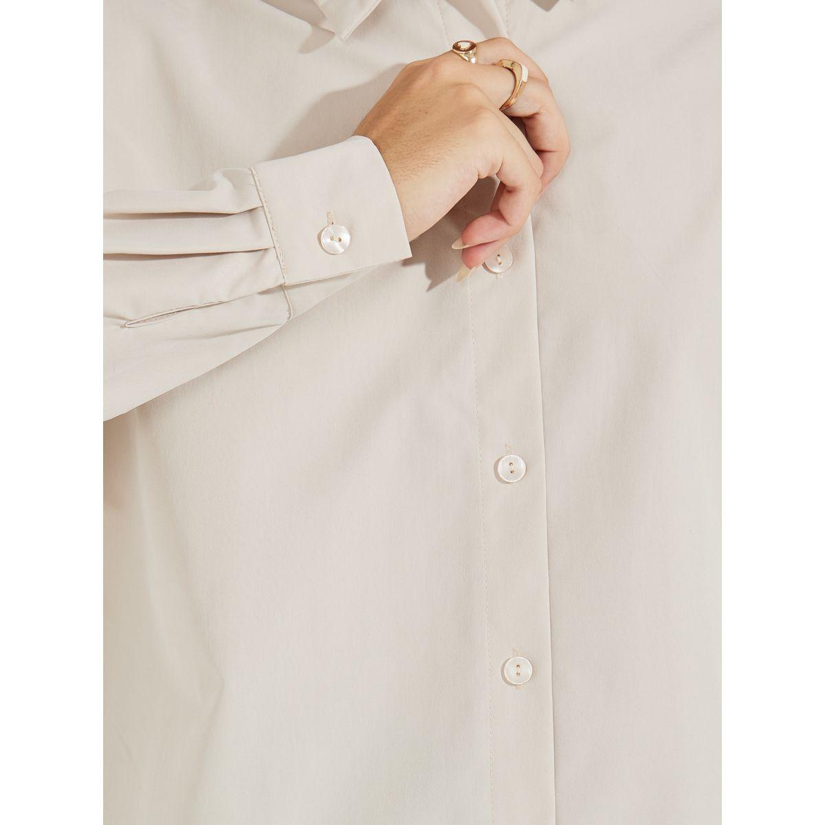 Styli Solid Longline Shirt with Button Placket-women-clothing-shirtsandblouses-shirts-image-4