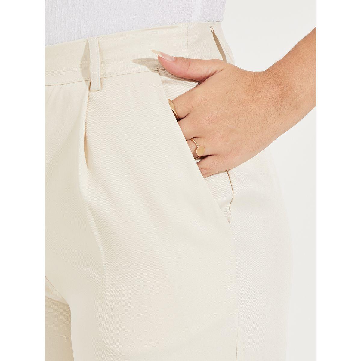 Styli Tapered Twill Pants with Belt Loops-women-clothing-bottoms-trousers-image-3