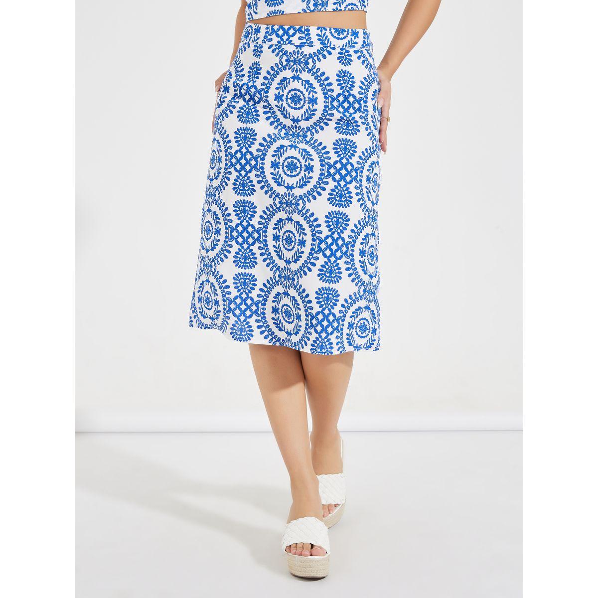 تنورة ميدي بقصة مستقيمة وطبعة مجردة-women-clothing-bottoms-skirts-image-2