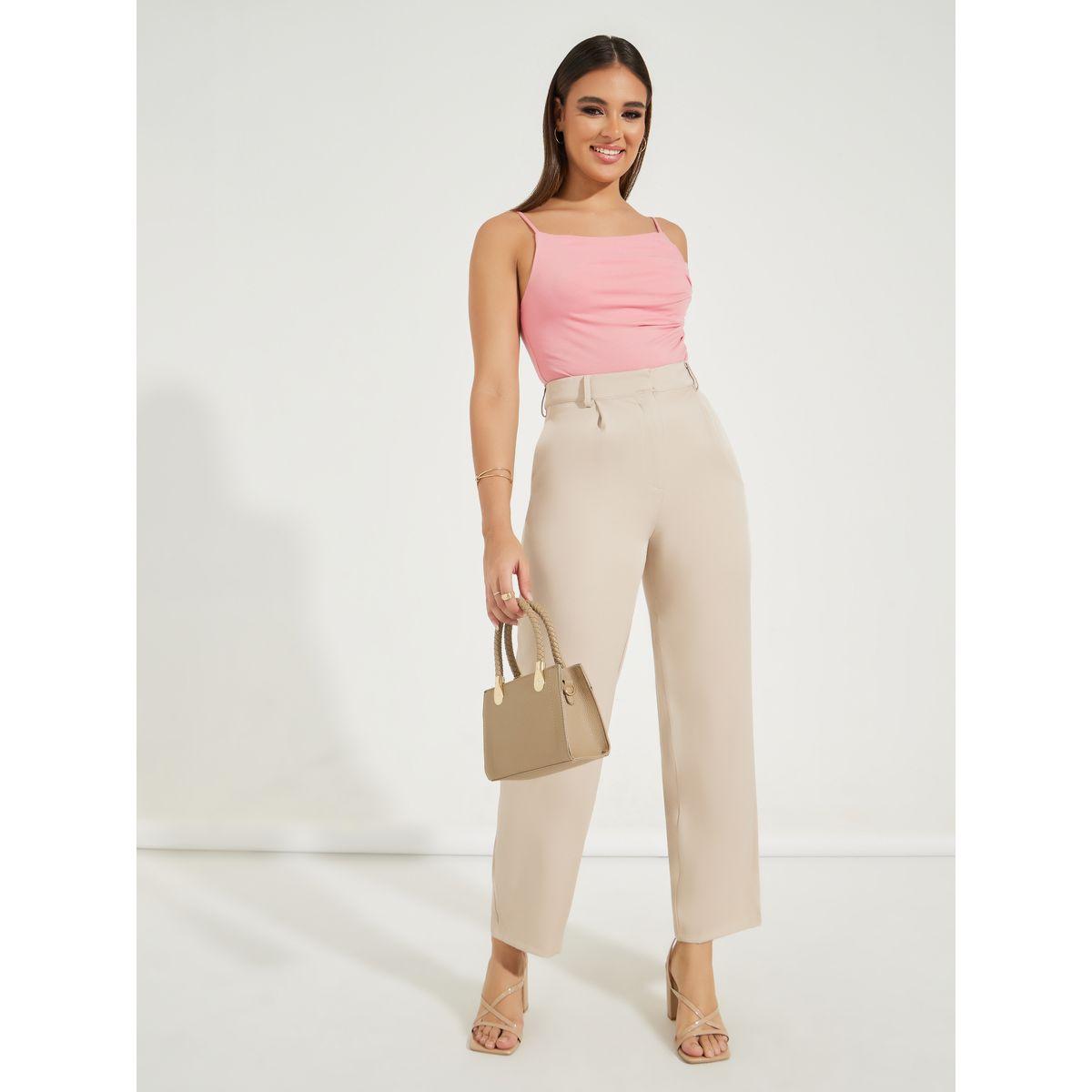 بنطال بقصة ارجل مستقيمة مع خصر عالي-women-clothing-bottoms-trousers-image-1