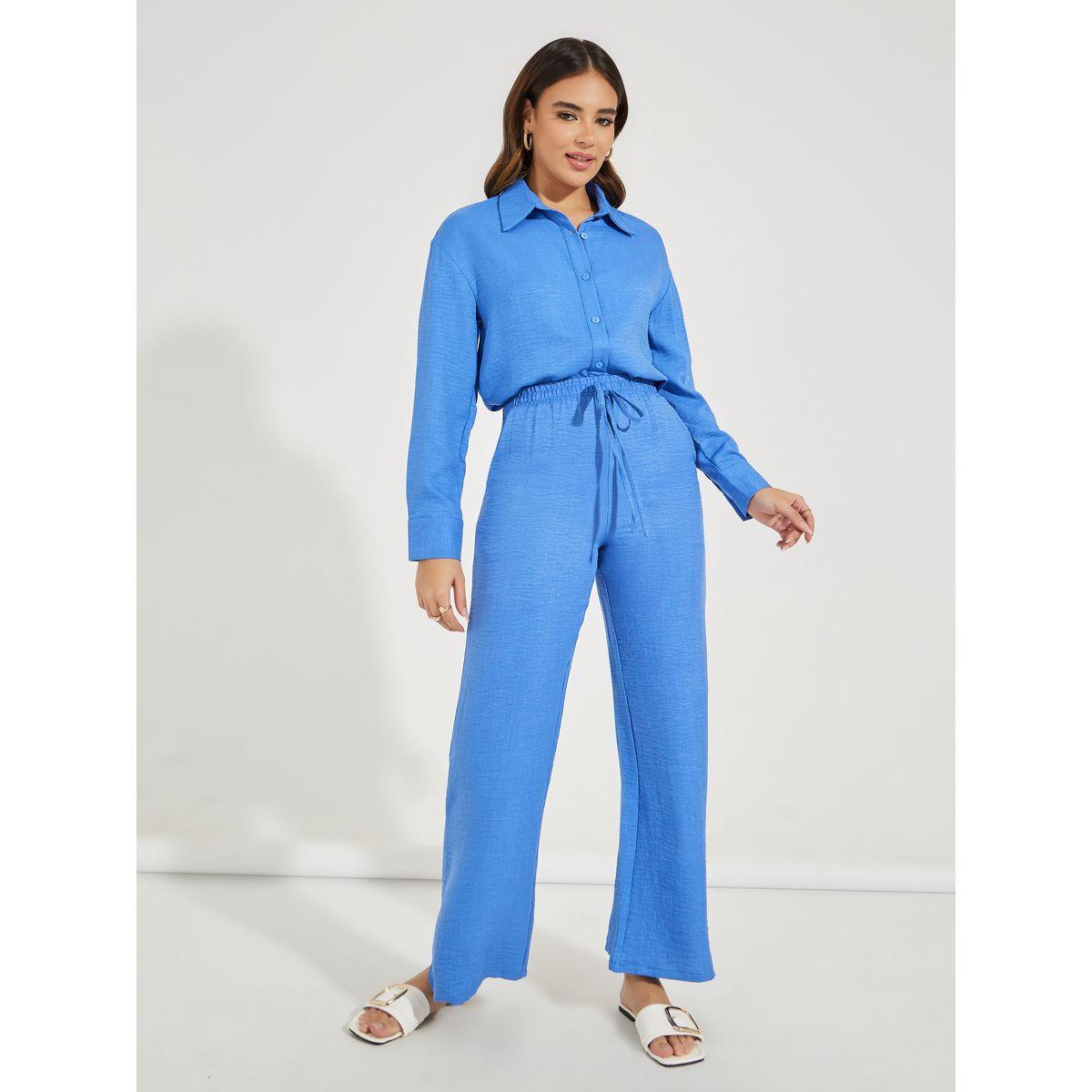 بنطال بمظهر الكتان مع ارجل واسعة-women-clothing-bottoms-trousers-image-2