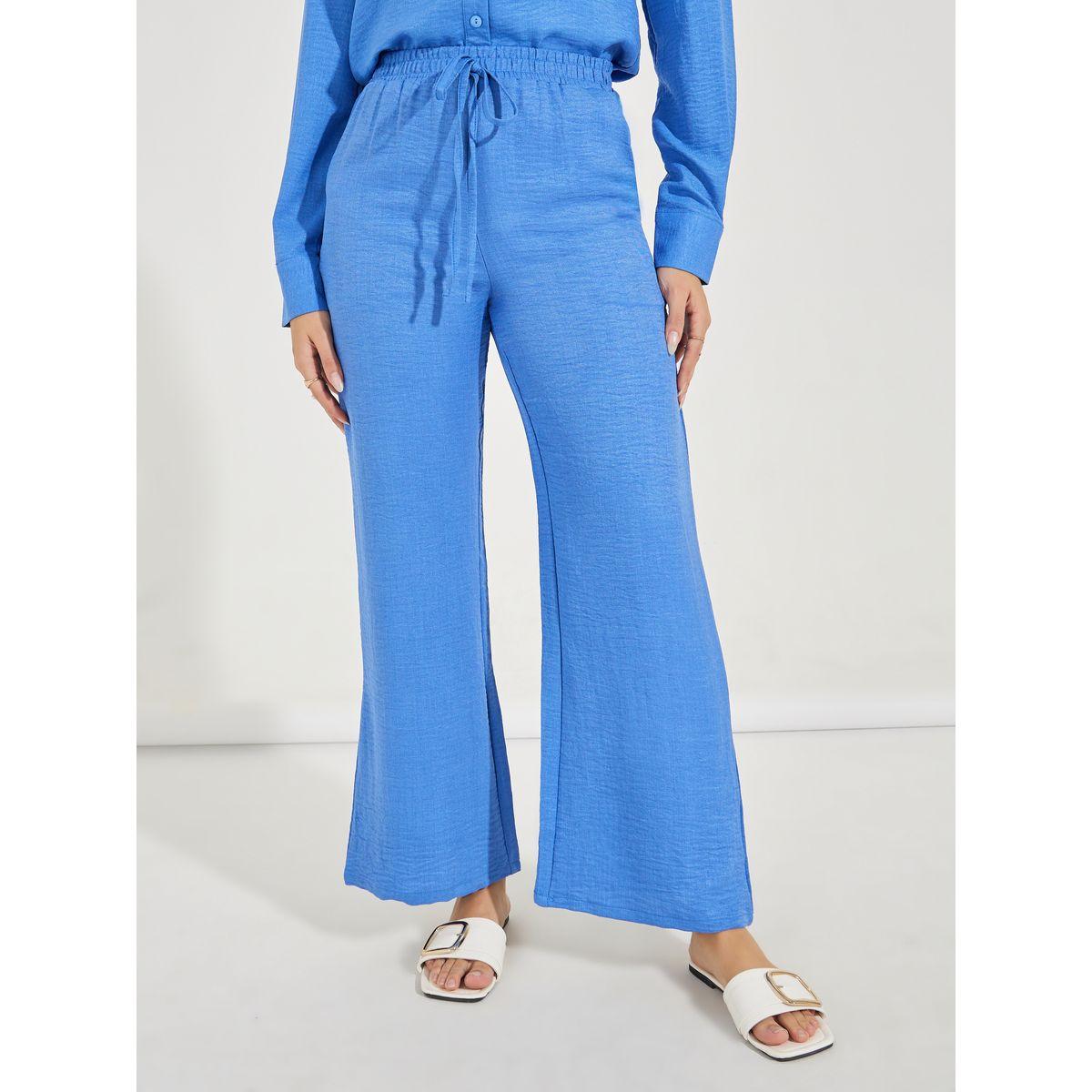 بنطال بمظهر الكتان مع ارجل واسعة-women-clothing-bottoms-trousers-image-3