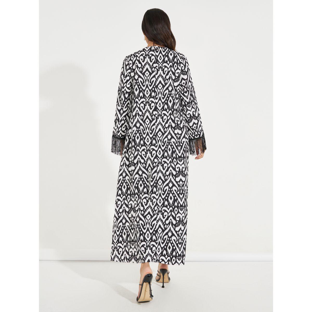 Styli All Over Print Jalabiya with Tassel Detail-women-arabicclothing-jalabiyas-image-6