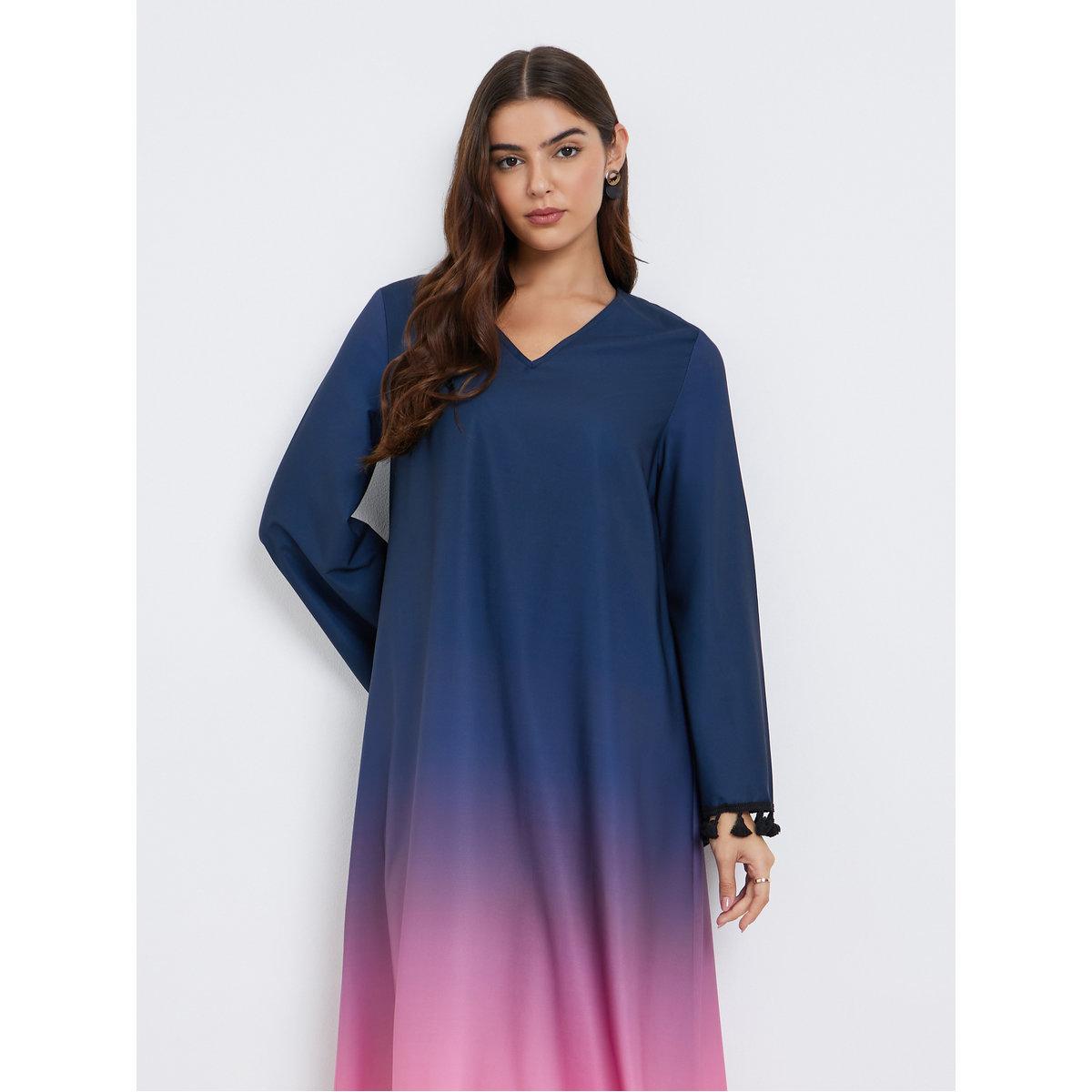 جلابية طويلة بتفاصيل شراشيب-women-arabicclothing-jalabiyas-image-2