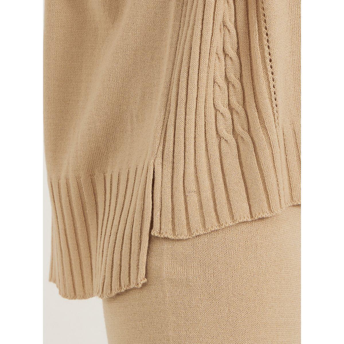 Styli Cable Knit Panelled Sweater and Wide Leg Pants Co-Ords-women-clothing-coordsets-image-3