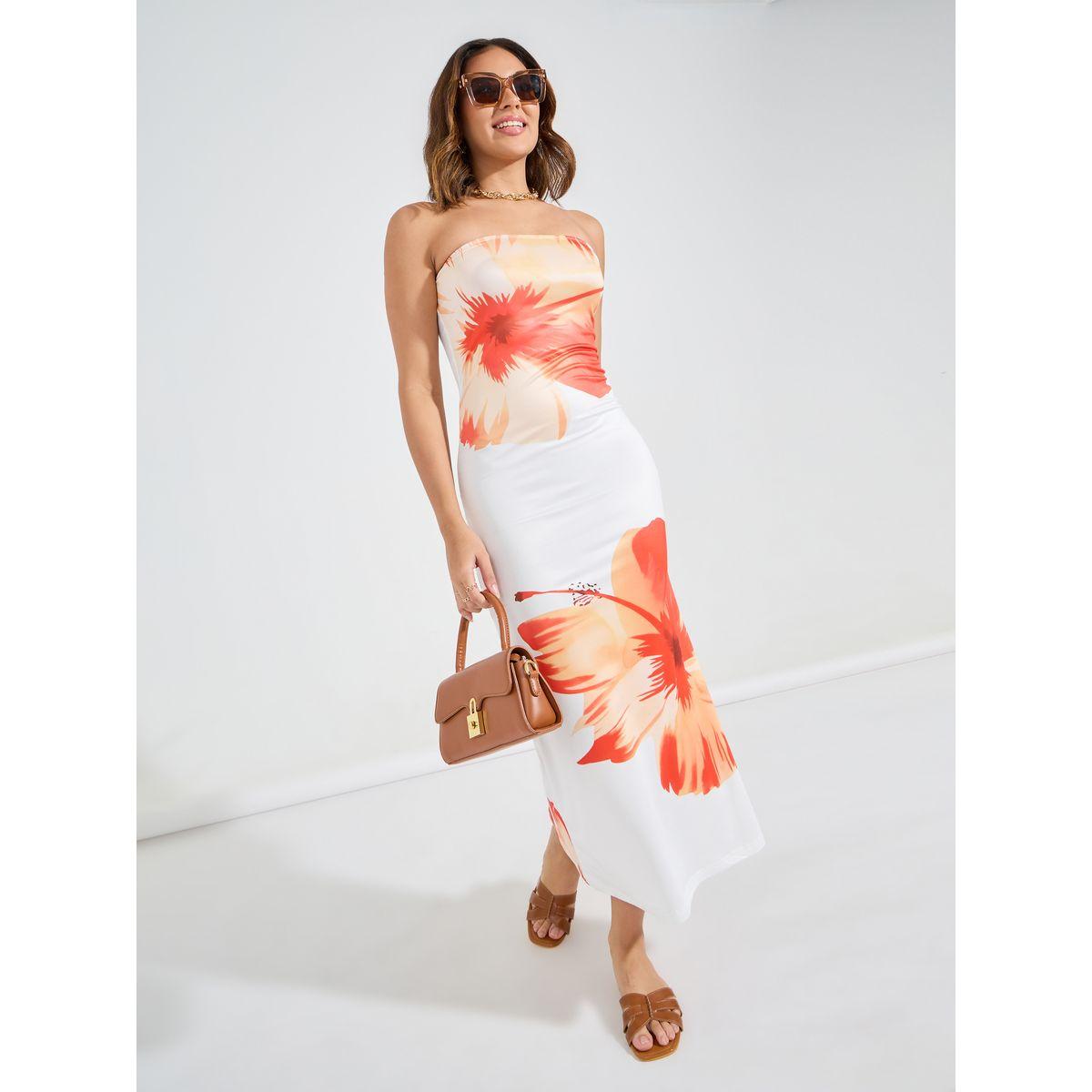 Styli Floral Print Bandeau Bodycon Midi Dress-women-clothing-dresses-image-5