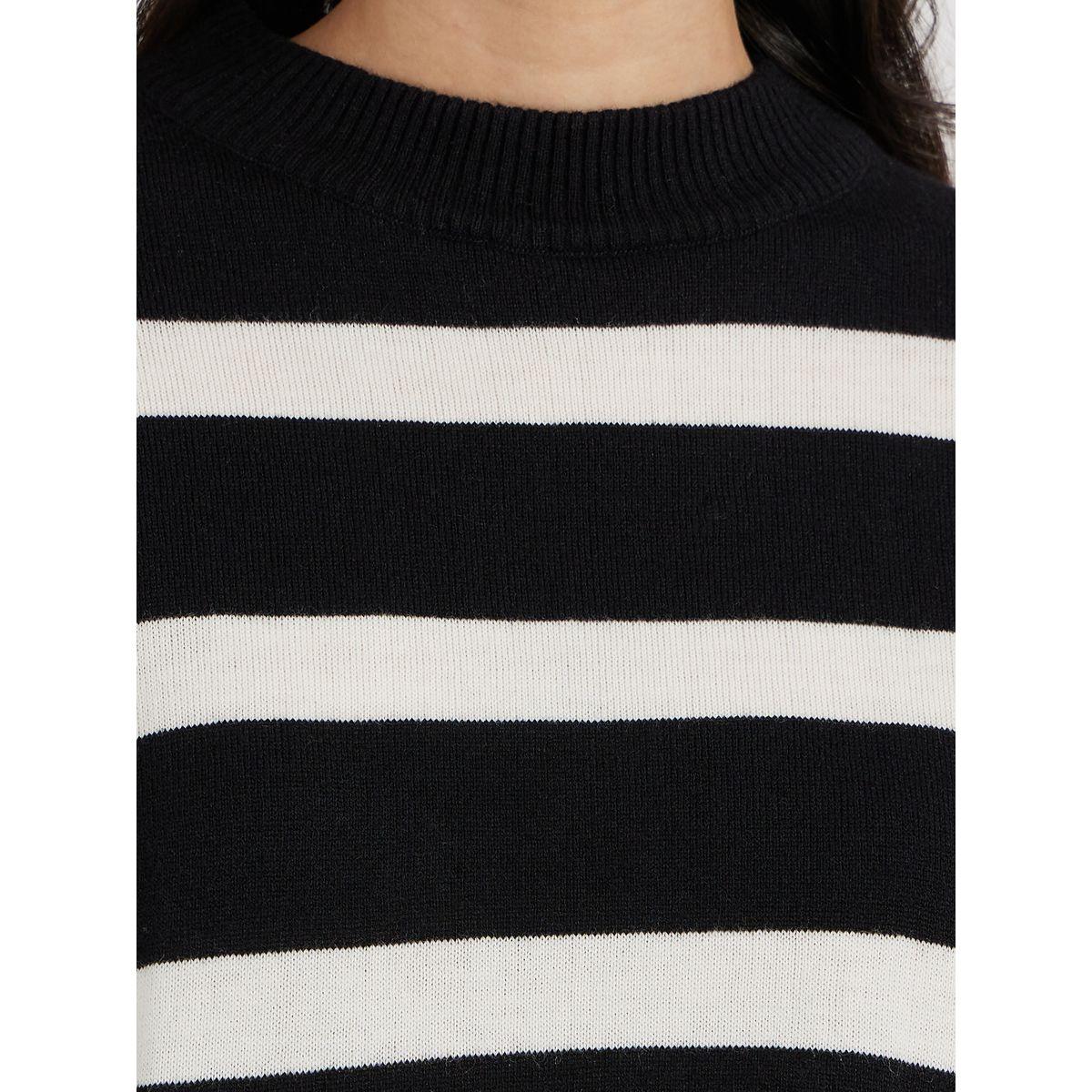 Styli Oversized Striped Sweater and Wide Leg Pants Co-Ords-women-clothing-coordsets-image-3