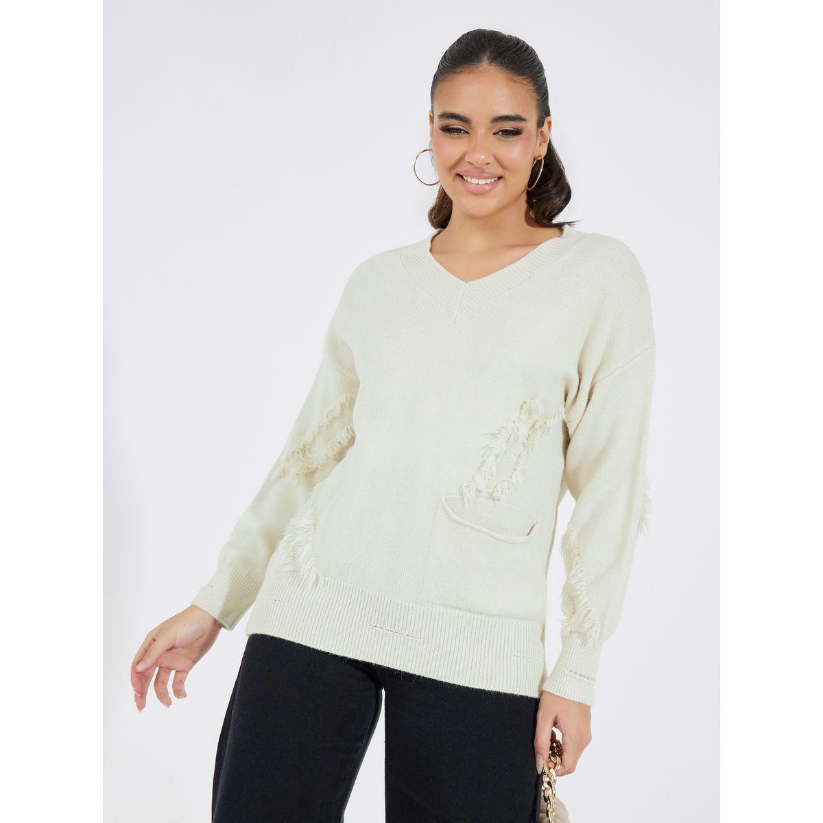 Styli Solid Pocket Detail Sweater-women-clothing-cardigansandjumpers-jumpers-image-1