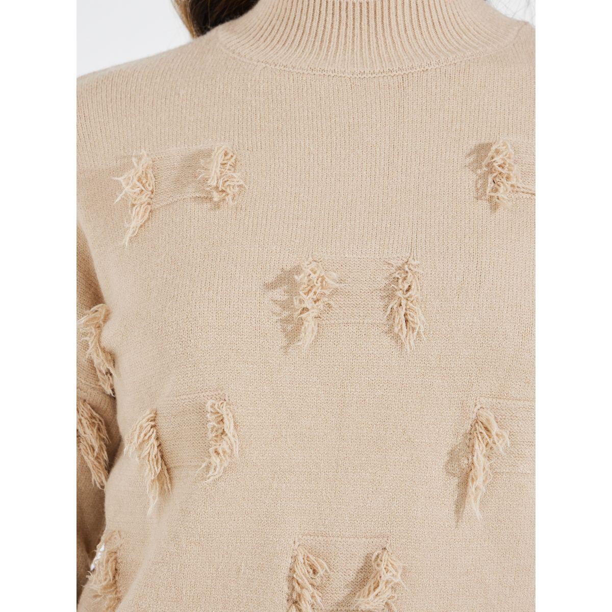 سويتر سادة بتفاصيل مُرقعة مع شراشيب-women-clothing-cardigansandjumpers-jumpers-image-2