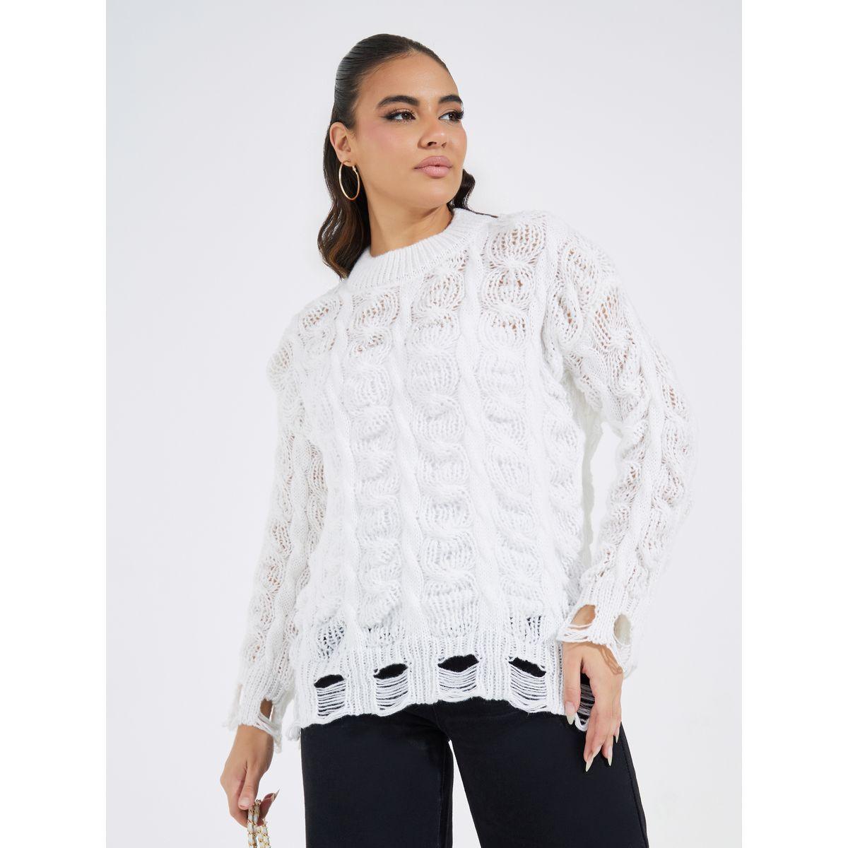 Styli Solid Cut Out Detail Sweater-women-clothing-cardigansandjumpers-jumpers-image-1