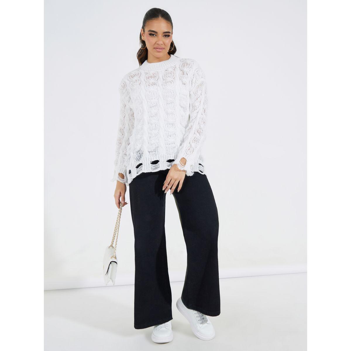 Styli Solid Cut Out Detail Sweater-women-clothing-cardigansandjumpers-jumpers-image-2