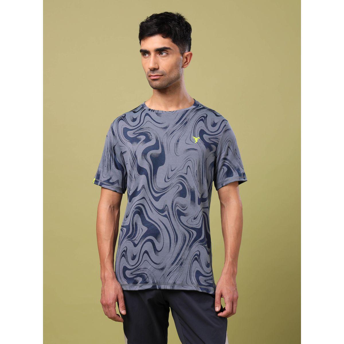 تيشيرت بنسيج جاكار بقصة سليم فت تكنوسبورت × ستايلي-men-clothing-sportswearandactivewear-tshirtsandpolos-image-1