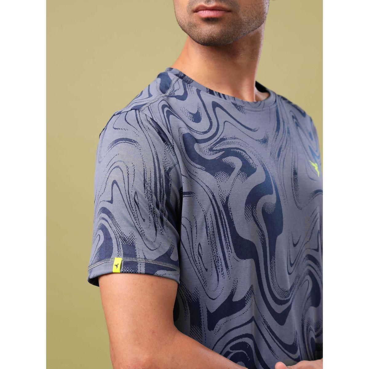 تيشيرت بنسيج جاكار بقصة سليم فت تكنوسبورت × ستايلي-men-clothing-sportswearandactivewear-tshirtsandpolos-image-2