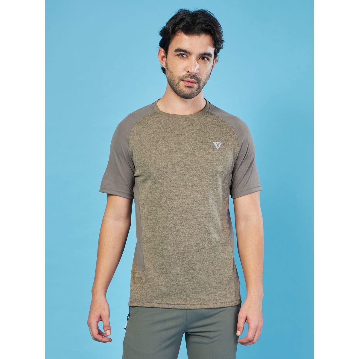 Technosport X Styli  Crew Neck Slim Fit Melange T-Shirt-men-clothing-sportswearandactivewear-tshirtsandpolos-image-1