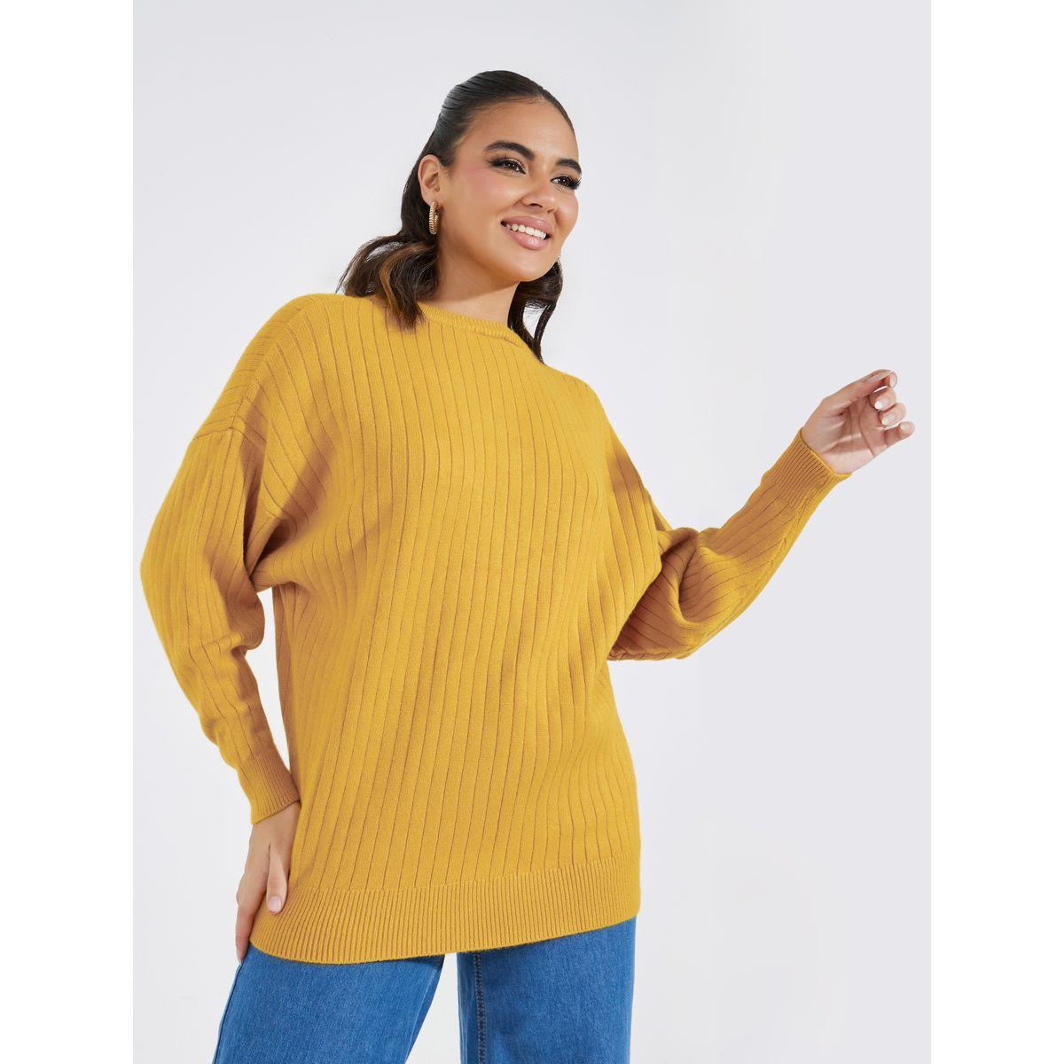 سويتر سادة بقصة عادية مع أكمام ممتدة-women-clothing-cardigansandjumpers-jumpers-image-1