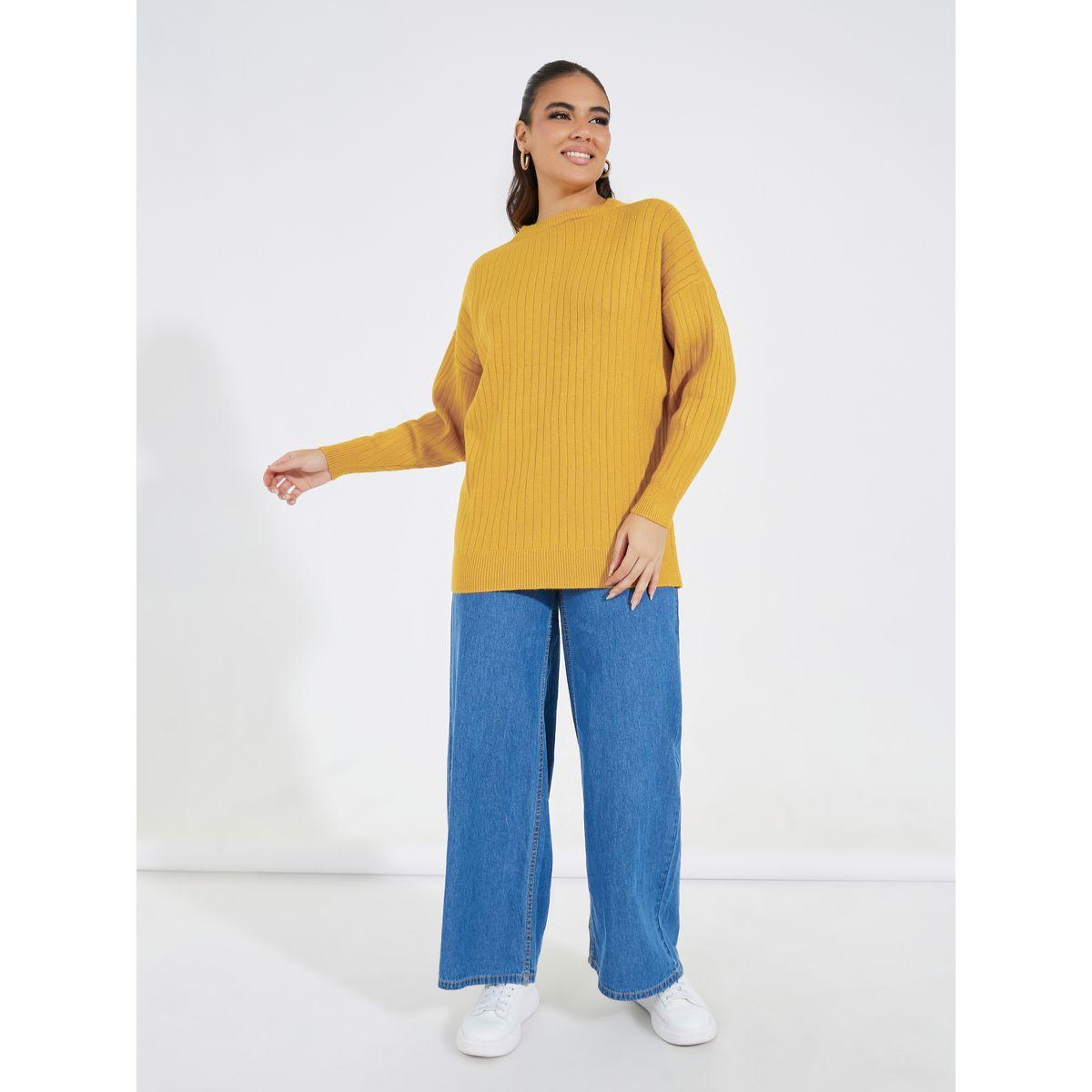 سويتر سادة بقصة عادية مع أكمام ممتدة-women-clothing-cardigansandjumpers-jumpers-image-2