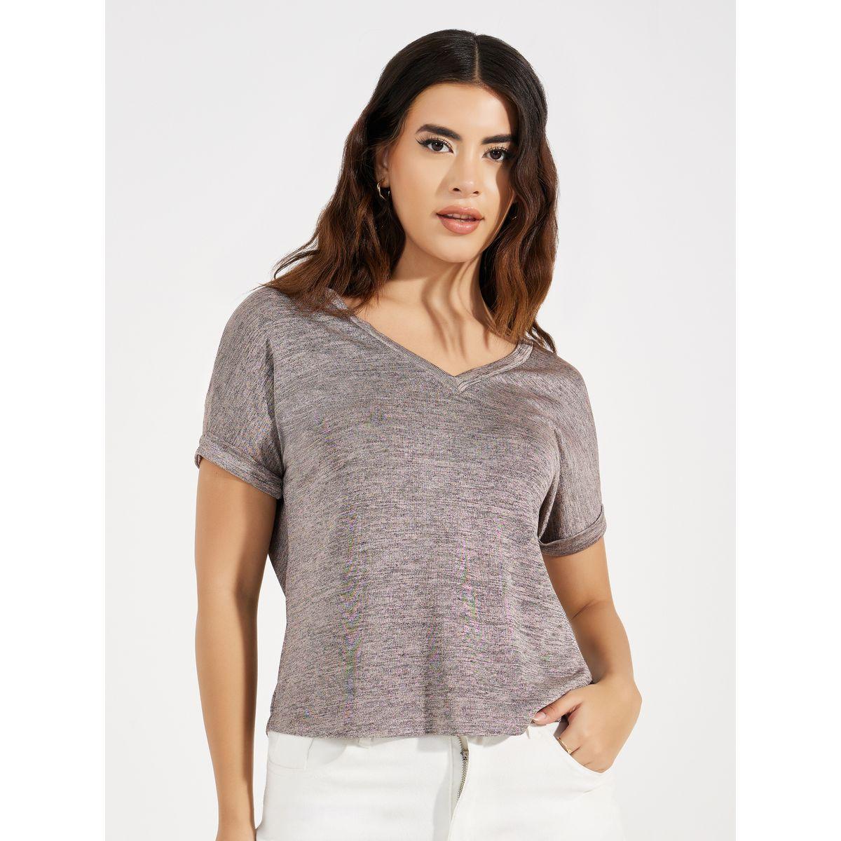 Styli Criss Cross Back Detail Melange Knit Top-women-clothing-shirtsandblouses-blouses-image-1