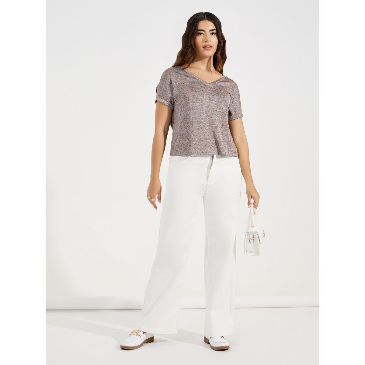 Styli Criss Cross Back Detail Melange Knit Top-women-clothing-shirtsandblouses-blouses-image-2