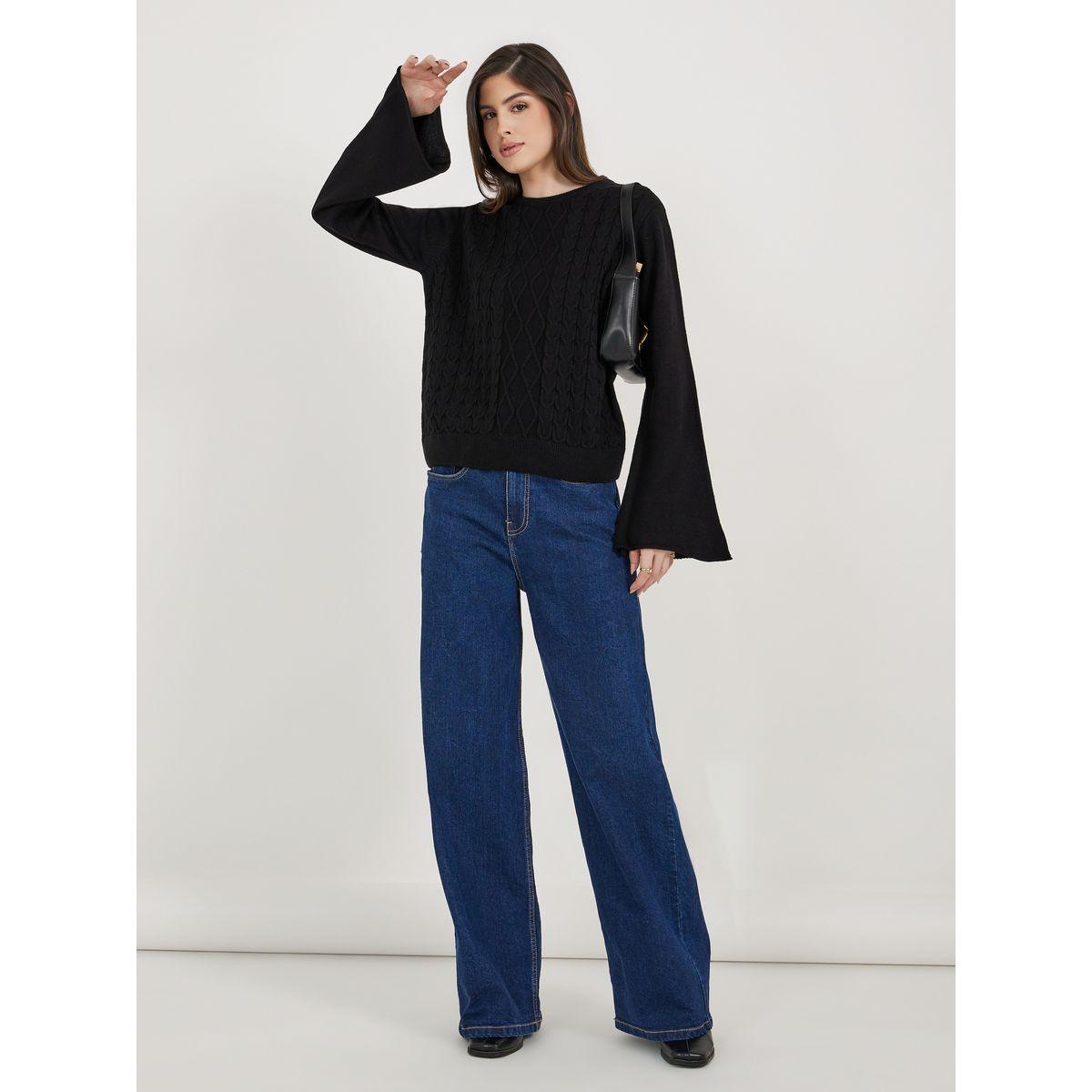 سترات ذات أكمام جرسية متماسكة بقصة عادية-women-winterwear-cardigansandjumpers-cardigans-image-4