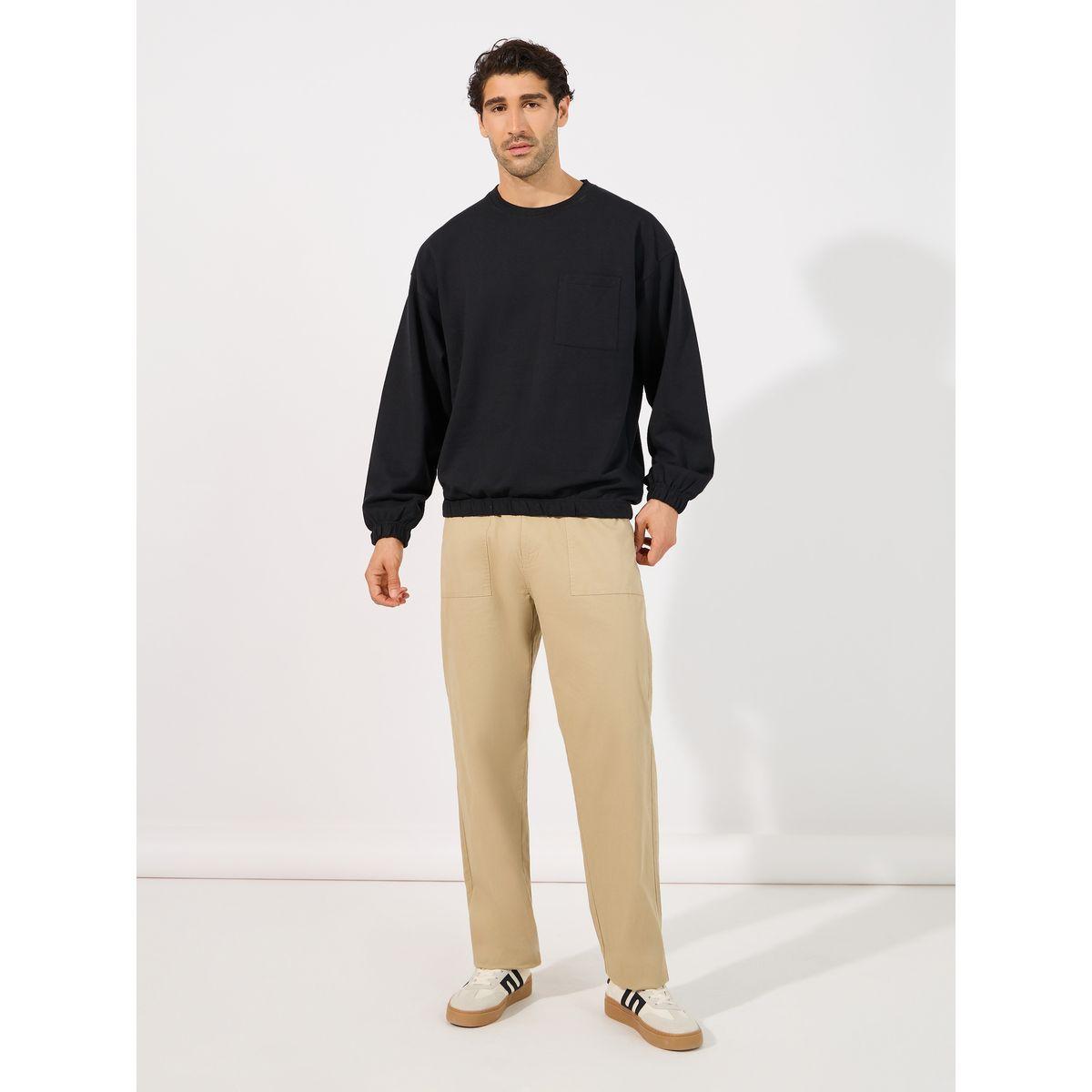 Styli Elasticated Cuff Detail Utility Boxy Sweatshirt with Pocket-men-winterwear-hoodiesandsweatshirts-image-2