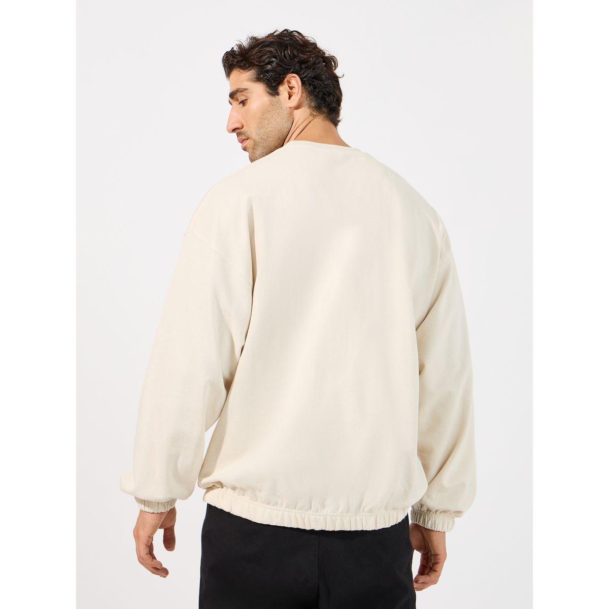 Styli Elasticated Cuff Detail Utility Boxy Sweatshirt with Pocket-men-winterwear-hoodiesandsweatshirts-image-4