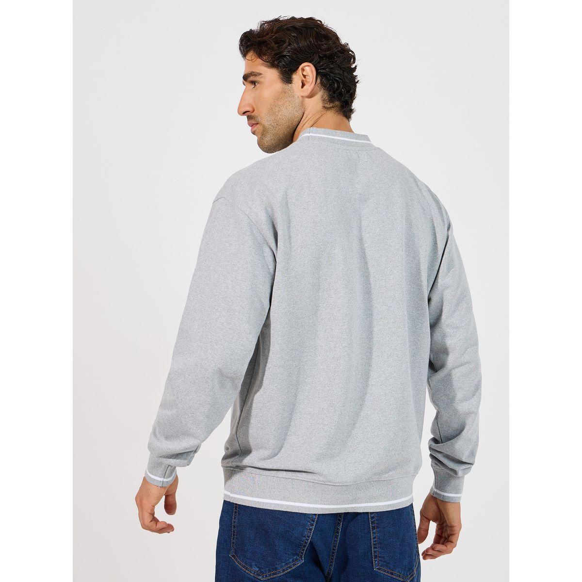 Styli Double Tipping Detail Relaxed Fit Sweatshirt-men-winterwear-hoodiesandsweatshirts-image-4
