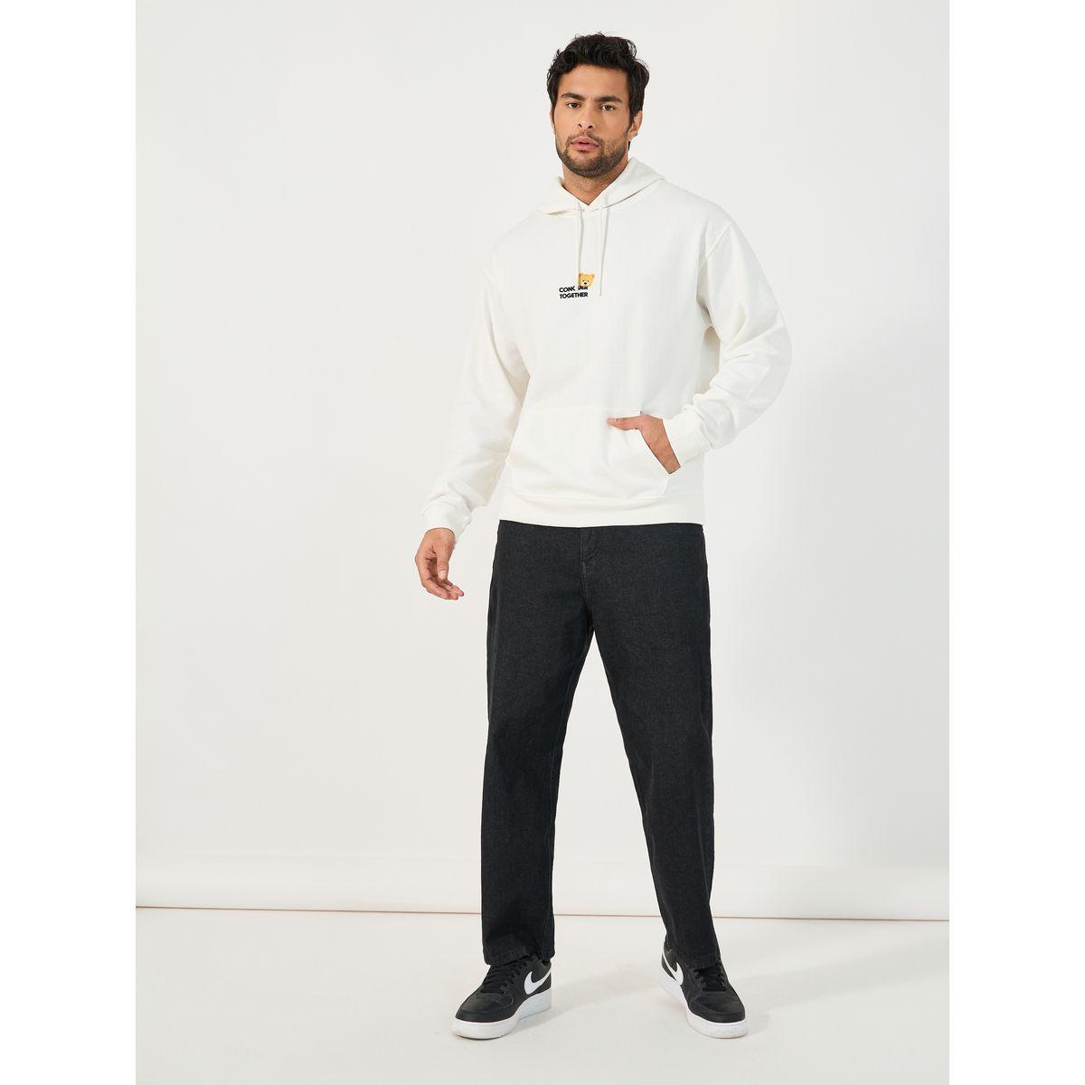 Styli Teddy Graphic Print Relaxed Fit Hoodie-men-winterwear-hoodiesandsweatshirts-image-2
