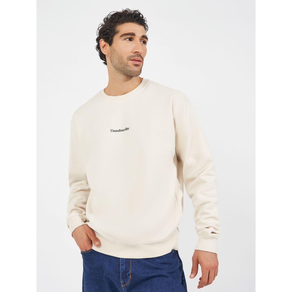 Styli Minimal Slogan Print Relaxed Fit Sweatshirt-men-winterwear-hoodiesandsweatshirts-image-1