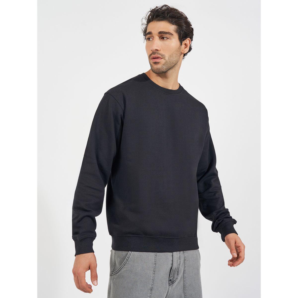 Styli Minimal Back Statement Print Relaxed Fit Sweatshirt-men-winterwear-hoodiesandsweatshirts-image-3